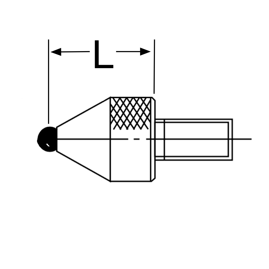 Dial indicator contact point with exposed ball schematic